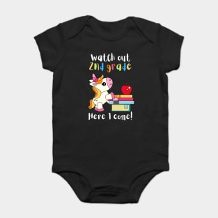Watch Out Second Grade Unicorn Baby Bodysuit
